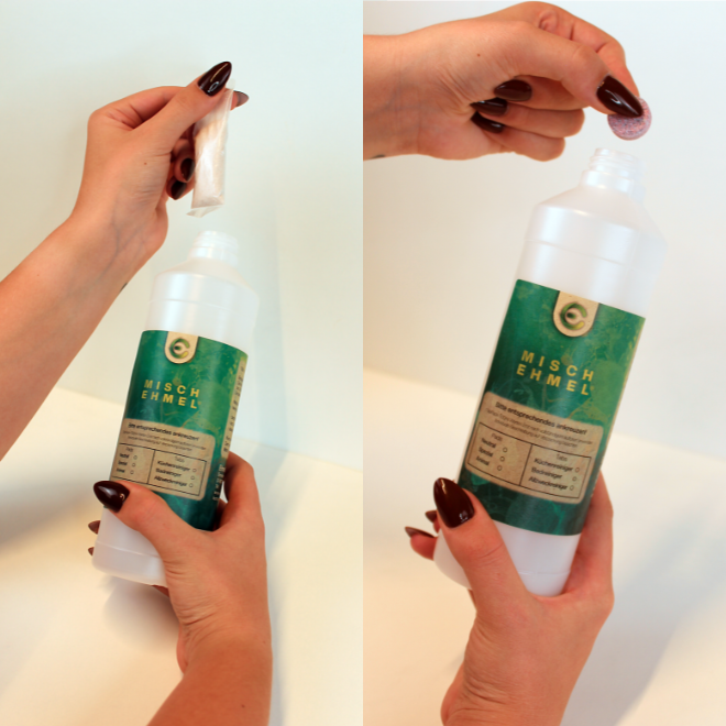 EhmelStuff Nachhaltige Umweltfreundliche Ökologische Chemiefreie Reinigungsmittel Sprühflasche Pad oder Tab