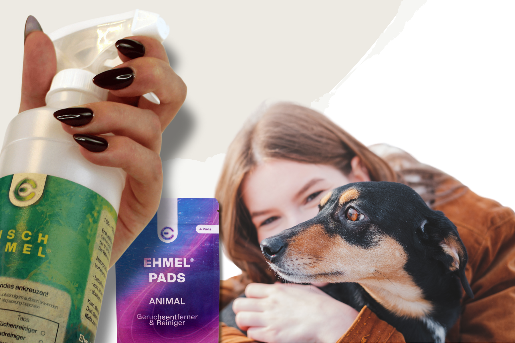 EhmelStuff Nachhaltige Umweltfreundliche Ökologische Chemiefreie Reinigungsmittel Animal Dog banner homepage