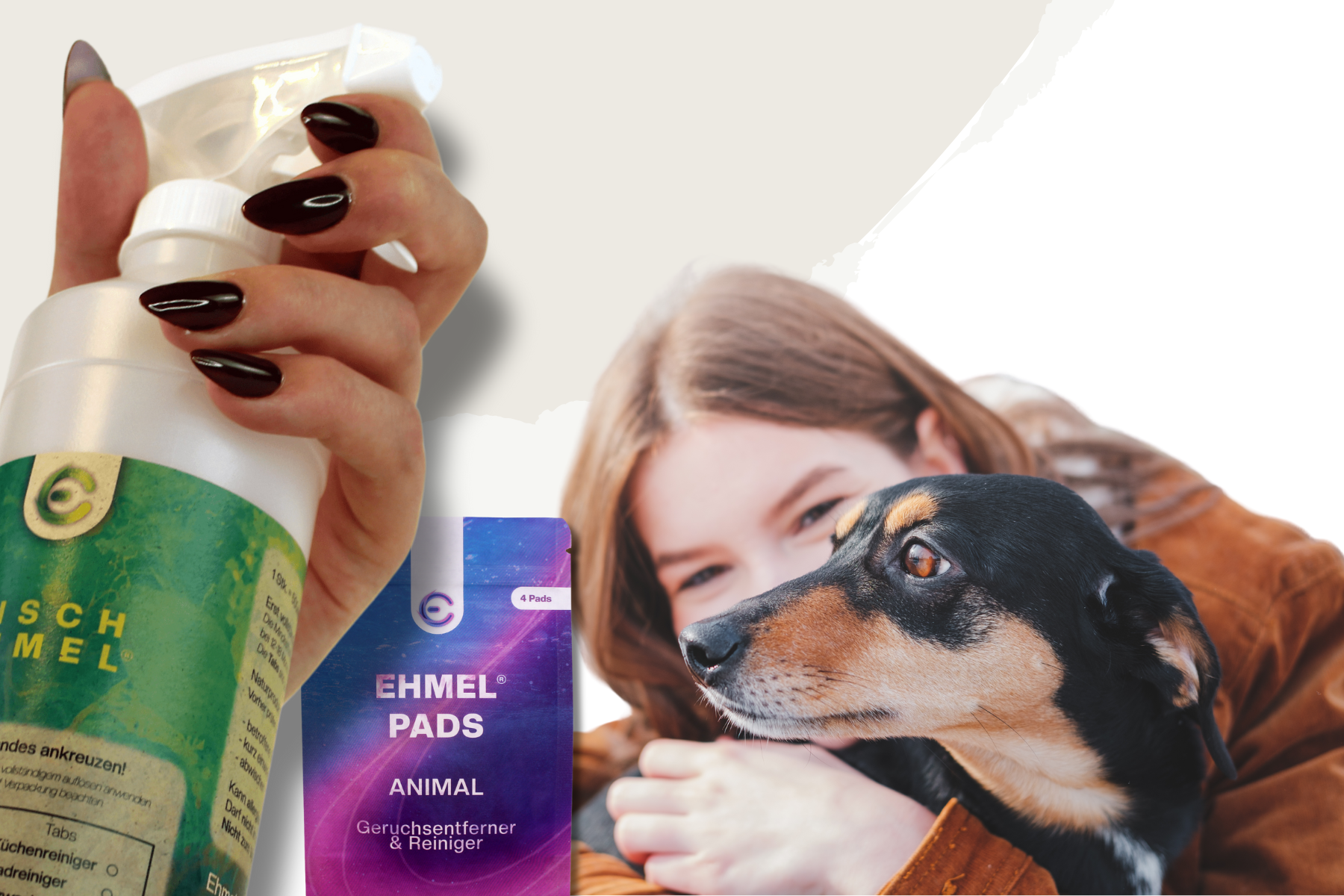 EhmelStuff Nachhaltige Umweltfreundliche Ökologische Chemiefreie Reinigungsmittel Animal Dog banner homepage 